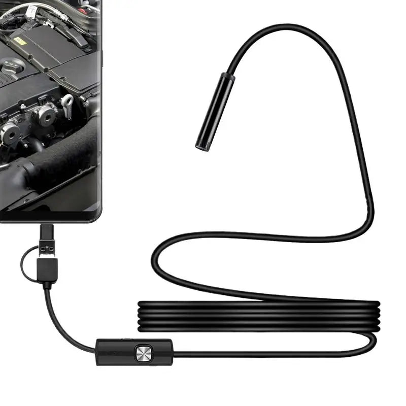 Endoscope Camera With Light Camera Snake IP67 Waterproof USB Borescope Inspection Tool For Car maintenance inspection Plumbing
