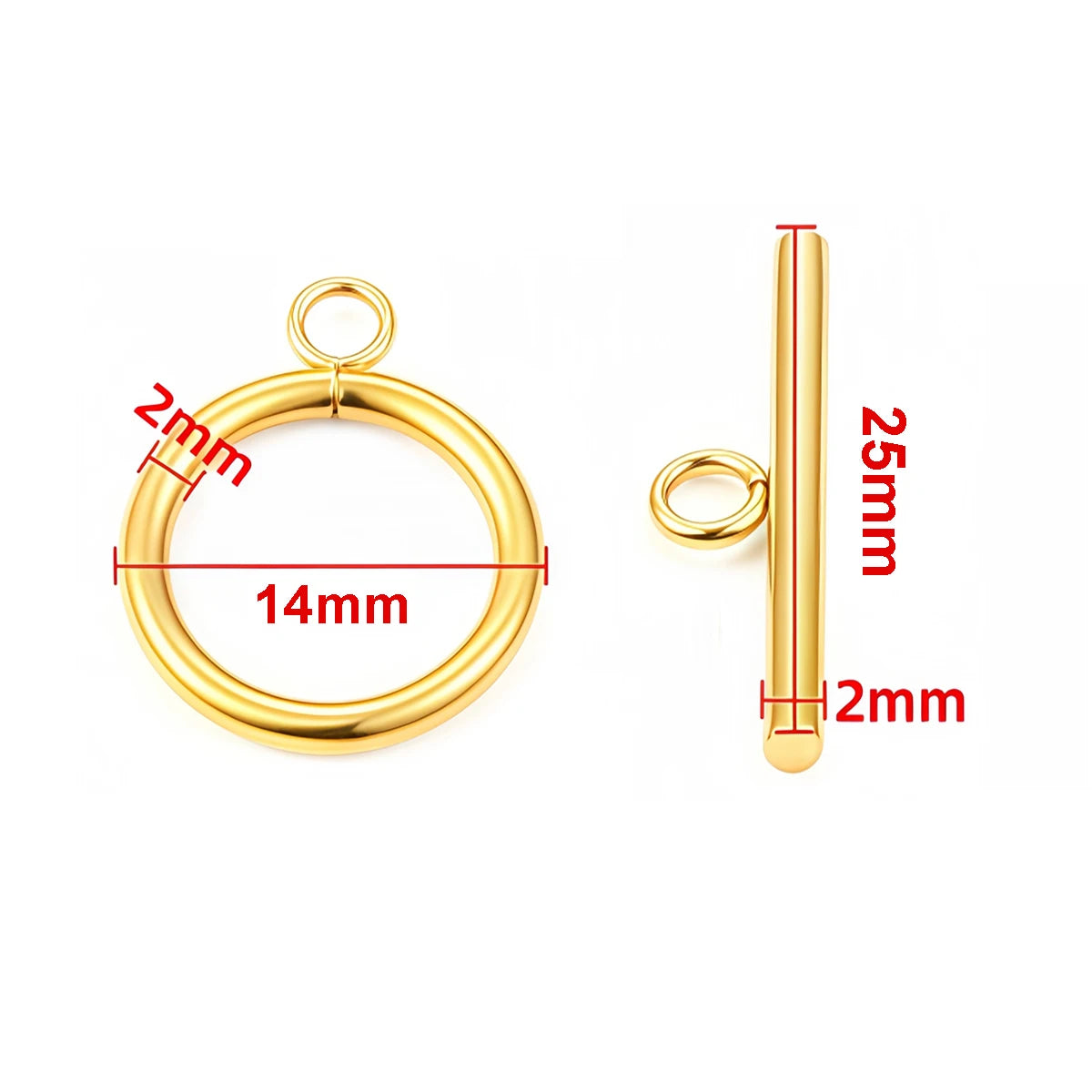 4 Sets Stainless Steel OT Clasp Toggle Clasps 18k Gold for Necklaces Connectors Bracelets Hooks DIY Jewelry Making Accessories
