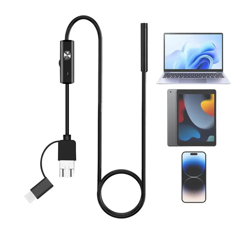 Endoscope Camera With Light Camera Snake IP67 Waterproof USB Borescope Inspection Tool For Car maintenance inspection Plumbing