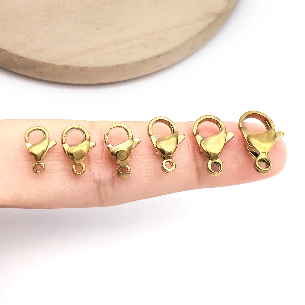 20pcs Stainless Steel Lobster Clasp Claw Hook Connectors for DIY Bracelet Necklace Earrings Jewelry Making Accessories