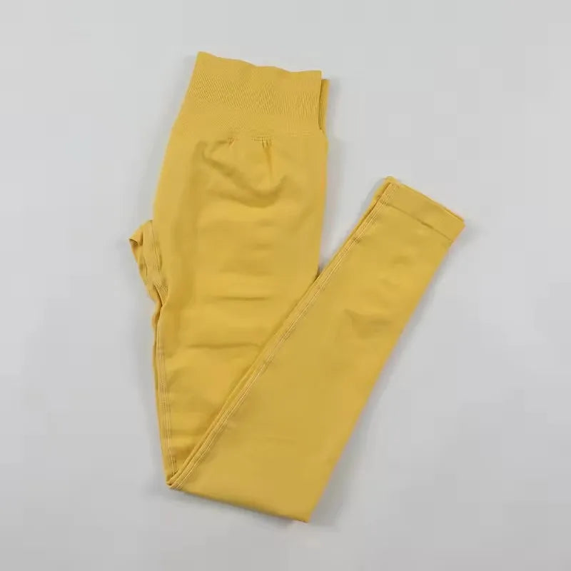 Impact Leggings Women Scrunch Butt Seamless Yoga Pants Workout Gym Leggings Ribbed Low Waist Fitness Butt Lifting Sports Tights