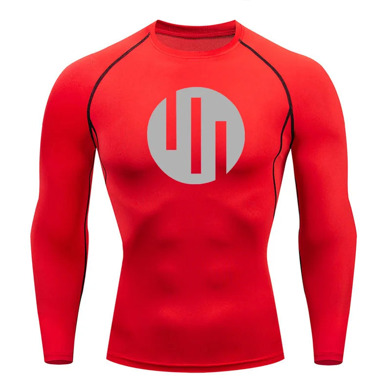Men's Compression Shirts Long Sleeve Workout Gym T-Shirt Running Top Cool Dry Sports Baselayer Undershirts Sun Protection Skin