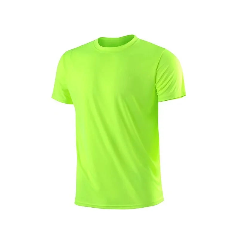 Running Moisture Wicking Round Neck T-Shirt Training Exercise Gym Sport Shirt Tops Lightweight Men's Quick Dry Short Sleeve Gym
