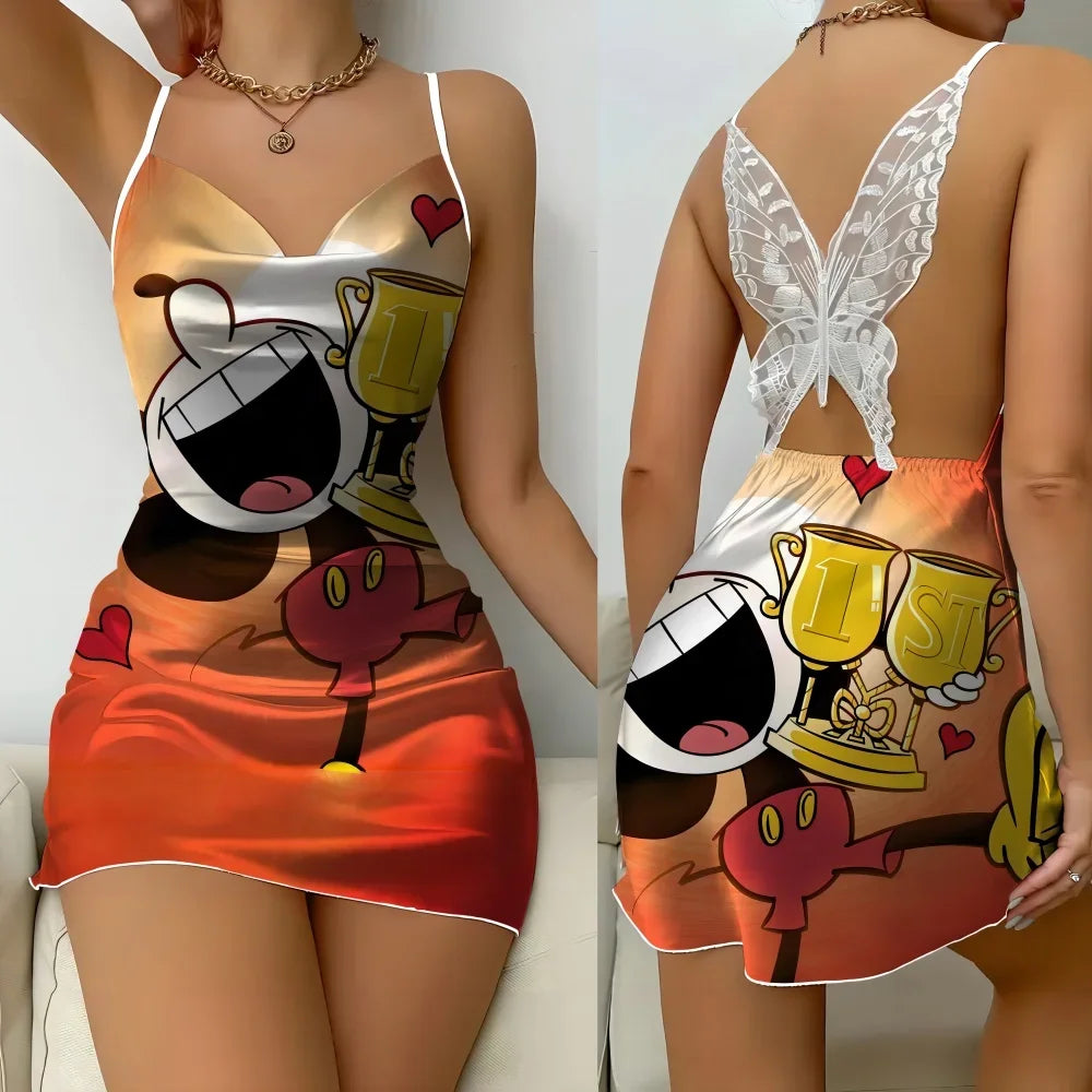 Fancy Nightgown Woman Night Female Underwear Babydoll Dress Mini Plus Size Women Lingerie for Relationship Sexy Sleep Wear 2024