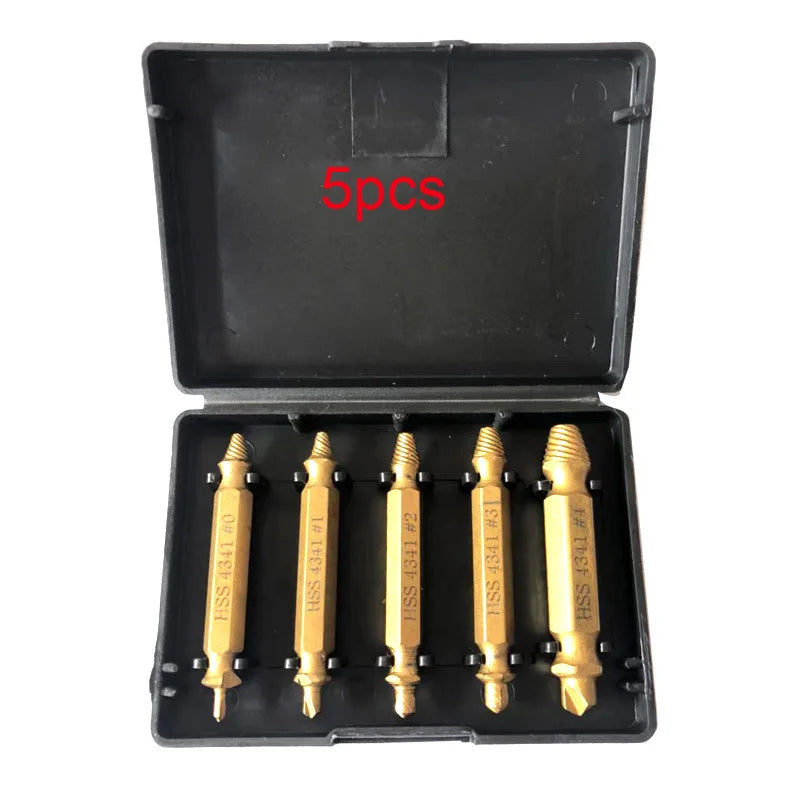 Damaged Screw Extractor Set HSS Drill Bit Stripped Broken Remover Small Easily Quickly Take Out Kit Easy Demolition Power Tools
