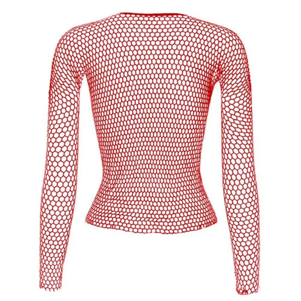 Women Sexy Lingerie Costumes Bodystocking Night Dress Nightwear Hollow Out Fishnet Long Sleeve Tops Base Tanks Underwear