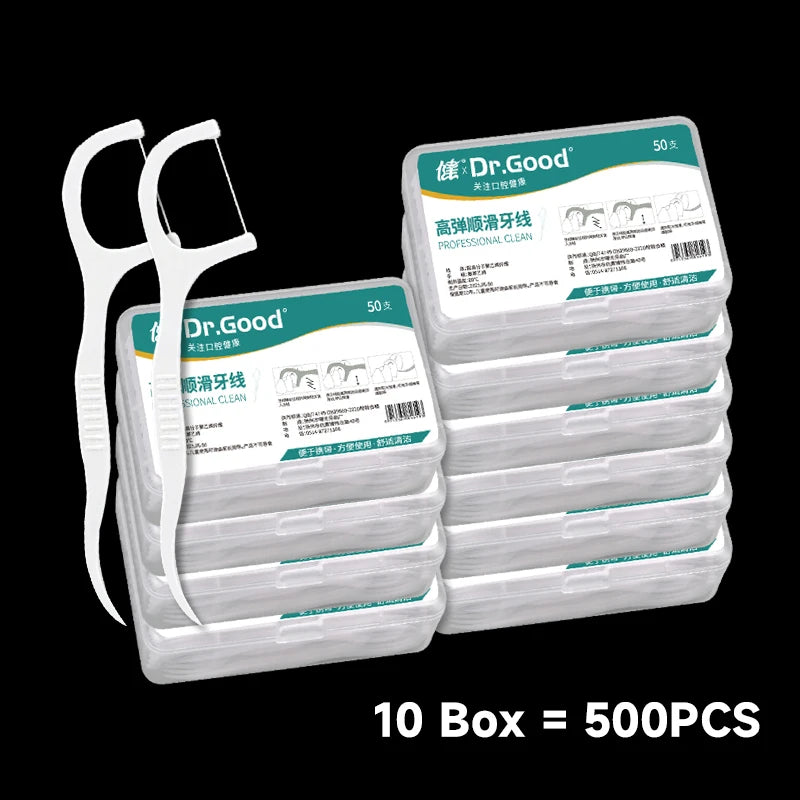 1/2/3/5/10 Box Portable Disposable Dental Floss Plastic Toothpick High-tension Dental Floss Stick Dental Floss Box ﻿Oral Care