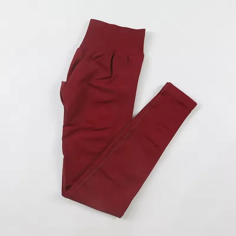 Impact Leggings Women Scrunch Butt Seamless Yoga Pants Workout Gym Leggings Ribbed Low Waist Fitness Butt Lifting Sports Tights