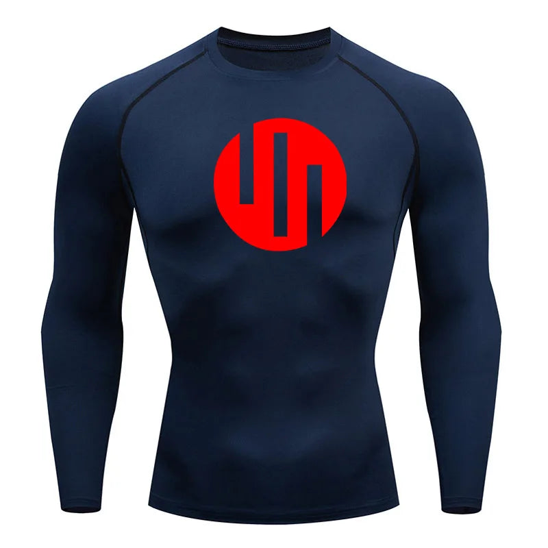 Men's Compression Shirts Long Sleeve Workout Gym T-Shirt Running Top Cool Dry Sports Baselayer Undershirts Sun Protection Skin