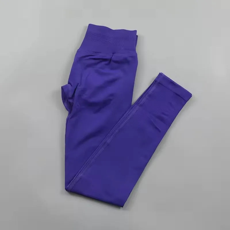 Impact Leggings Women Scrunch Butt Seamless Yoga Pants Workout Gym Leggings Ribbed Low Waist Fitness Butt Lifting Sports Tights