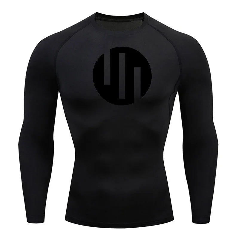 Men's Compression Shirts Long Sleeve Workout Gym T-Shirt Running Top Cool Dry Sports Baselayer Undershirts Sun Protection Skin