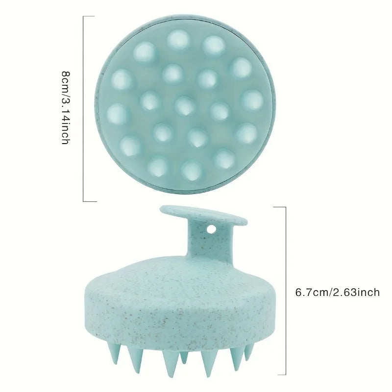 2-in-1 Silicone Scalp Massager & Shampoo Brush - Painless Hair Growth Stimulator for Shower, Gentle Head Spa Tool