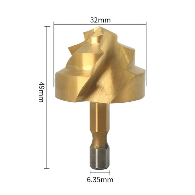 Titanium Plated Lifting Drill New Three Blade PPR Water Pipe Repair Drill Bit Precise Limit Opening Hole Drilling Hydraulic Tool