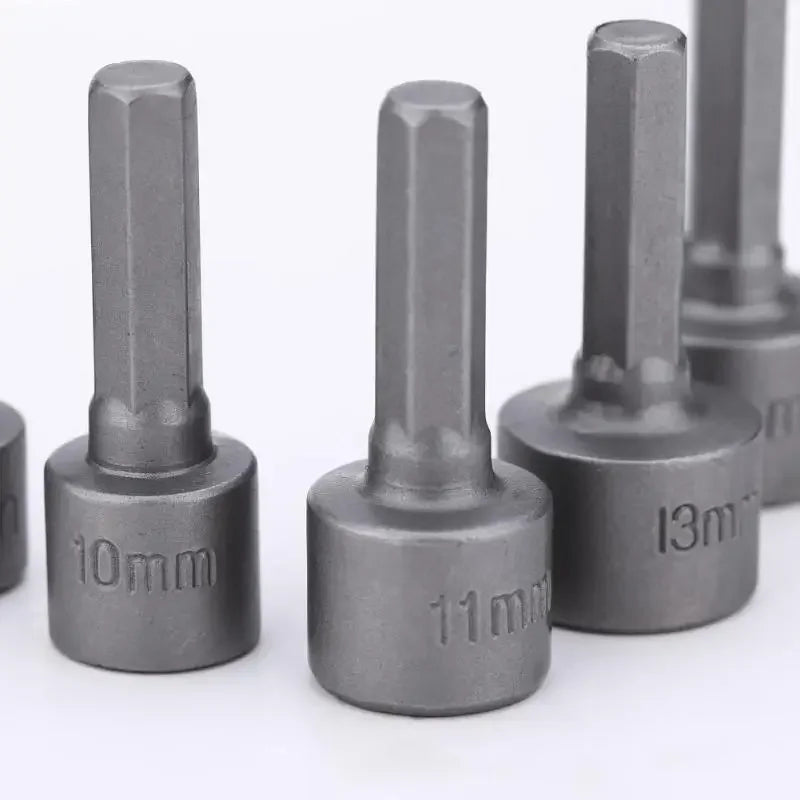9pcs 5mm-13mm Hex Socket Set Nut Driver Screwdriver Bits Sleeve Nozzles Schroevendraaier Tools Socket Wrenches for DIY Repair