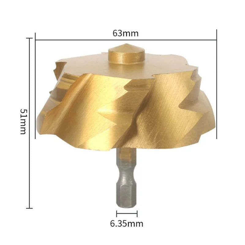 Titanium Plated Lifting Drill New Three Blade PPR Water Pipe Repair Drill Bit Precise Limit Opening Hole Drilling Hydraulic Tool