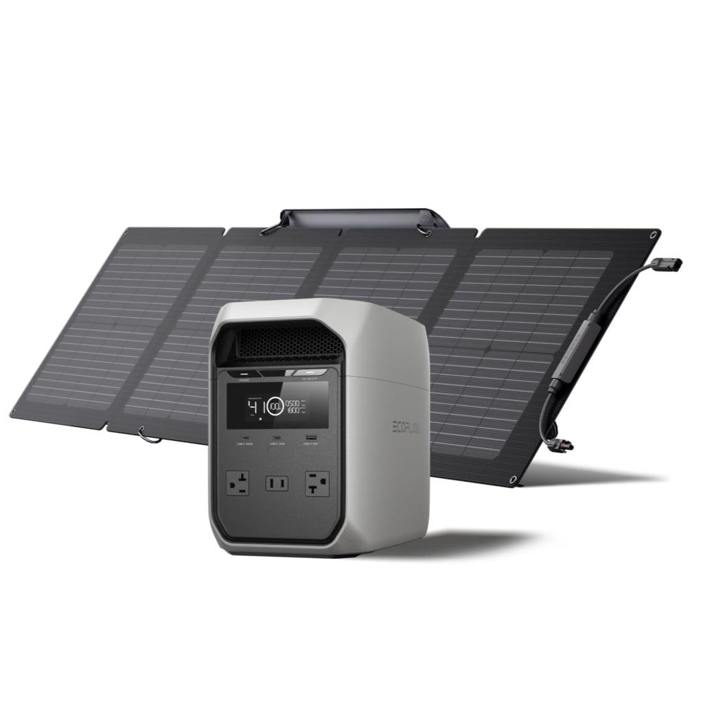 EF ECOFLOW Portable Power Station DELTA 2, 1024Wh LiFePO4 (LFP) Battery, 1800W AC/100W USB-C Output, Solar Generator(Solar Panel Optional) for Home Backup Power, Camping & RVs
