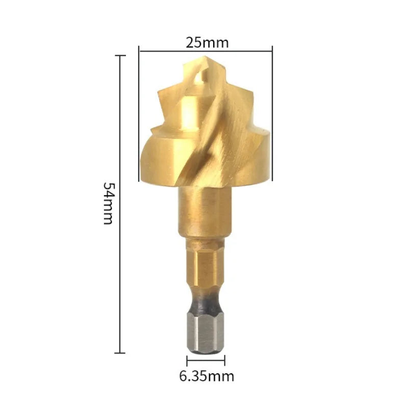 Titanium Plated Lifting Drill New Three Blade PPR Water Pipe Repair Drill Bit Precise Limit Opening Hole Drilling Hydraulic Tool