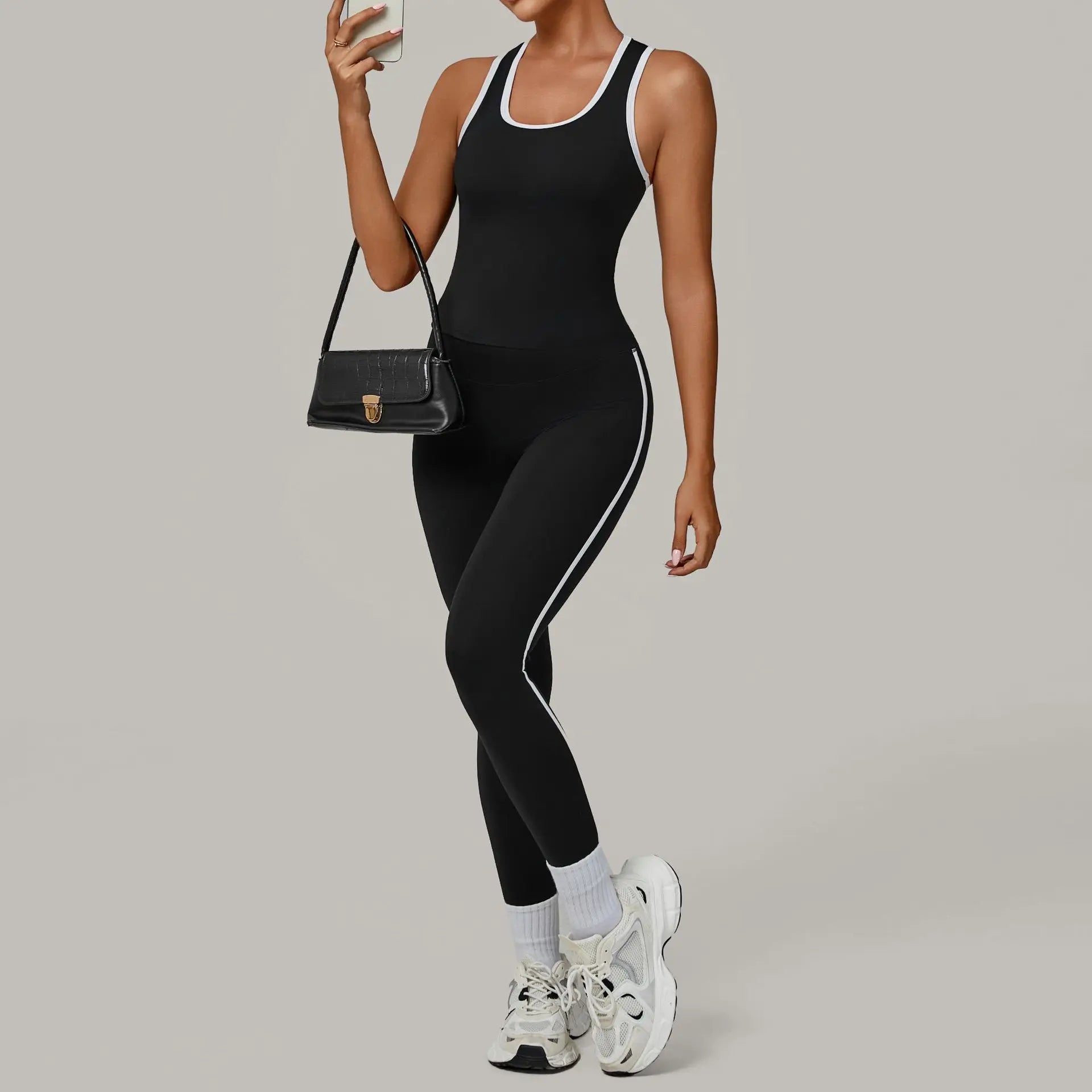 2PCS Sportswear Women's Tracksuit Yoga Clothes Fitness Set Breathable Activewear Sexy Sports Bra Top High-Waisted Leggings Set