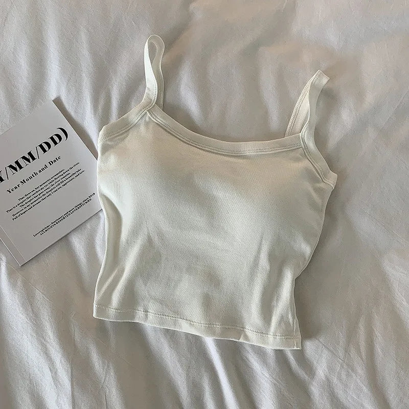 Crop Top Women Sexy Sleeveless Tops Fashion Female Underwear Lady's Camisole Girl Basic T-shirt Vest Lingerie Bras Tube Tops Hot
