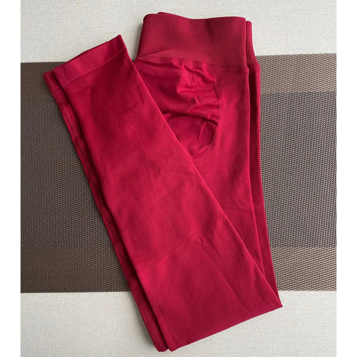 TKITK Leggings Women Seamless Sports Yoga Pants Low Ribbed Band Gym Clothes Fitness Workout Wear Scrunch Bum Tights