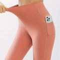High Waist Quick Drying Butt Lifting Yoga Pants With Pocket, High Strech Running Sports Fitness Leggings, Women's Activewear