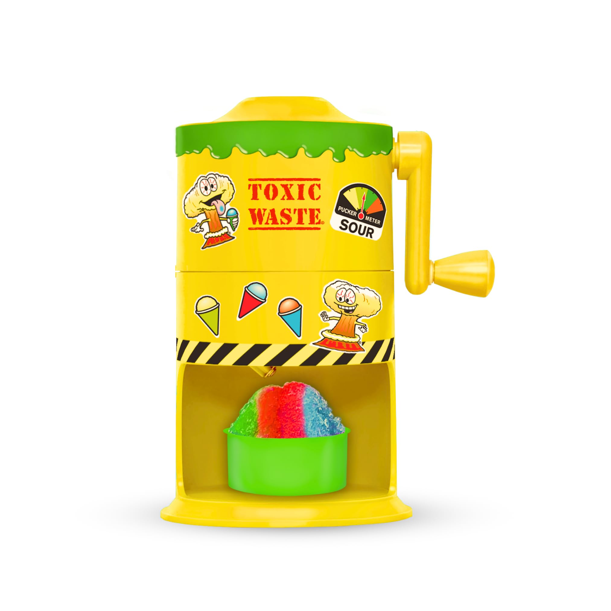 Hawaiian Shaved Ice Mini Snow Cone Machine - Portable Countertop Ice Shaver with No Slip Base - No Electricity Needed - Ice Cup Included - Lightweight - Stainless Steel Blade