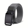 New Automatic Buckle Belt, Canvas Tactical Workwear Casual Outdoor Military Training Pants Belt For Men