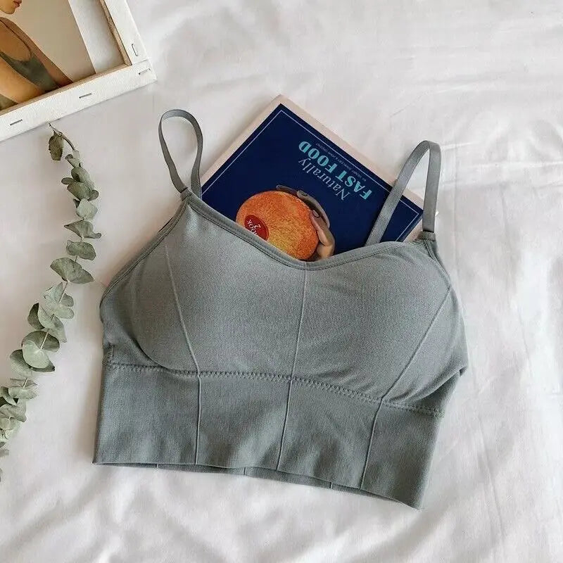 Crop Top Women Sexy Sleeveless Tops Fashion Female Underwear Lady's Camisole Girl Basic T-shirt Vest Lingerie Bras Tube Tops Hot