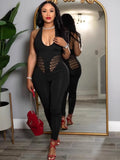 Wmstar Jumpsuit Women Wholesale Sexy Club Outfits Underwear Sexy Halter Tulle Backless Swimsuit Nightclub One Piece Outfits