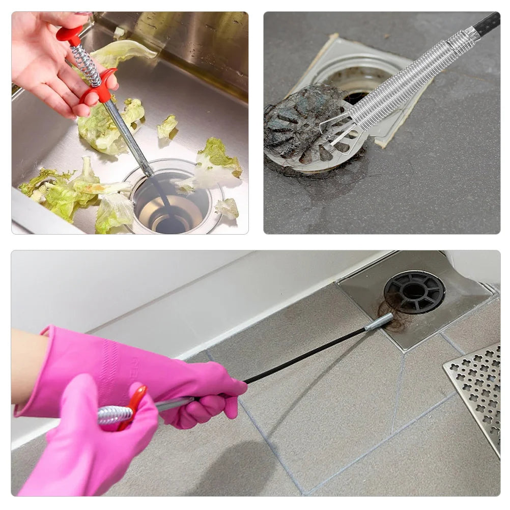 Flexible Grabber Claw Tool Bendable Hose For Drain Hair Removal Sink Toilet Unclogging Plumbing Dredging Tool