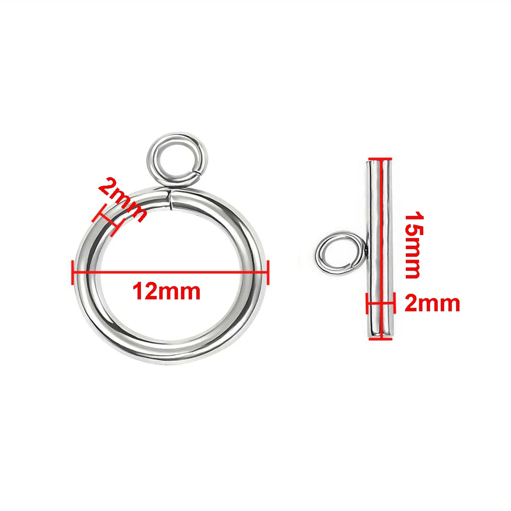 4 Sets Stainless Steel OT Clasp Toggle Clasps 18k Gold for Necklaces Connectors Bracelets Hooks DIY Jewelry Making Accessories