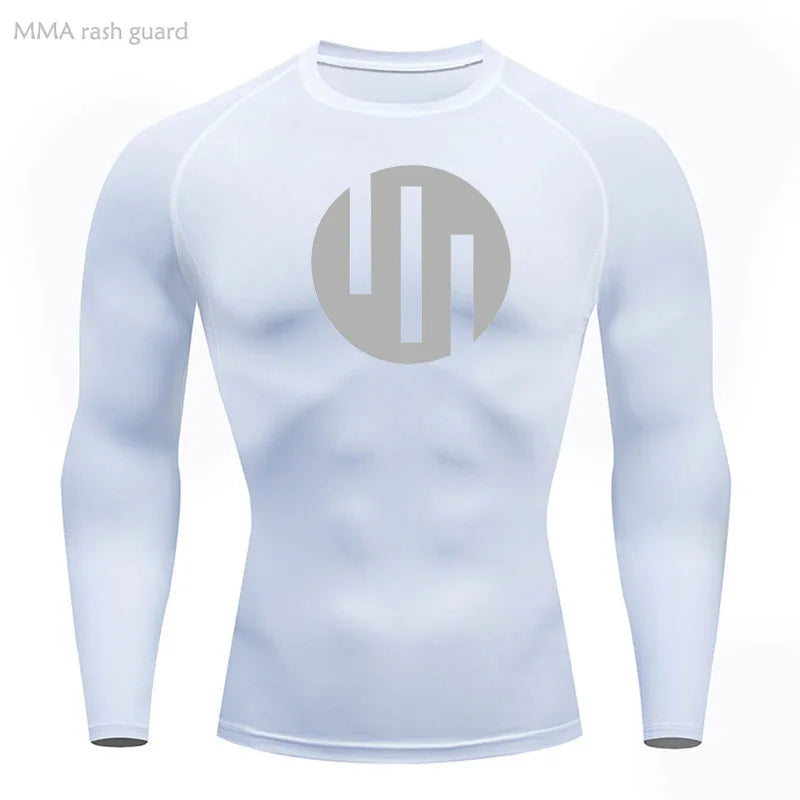 Men's Compression Shirts Long Sleeve Workout Gym T-Shirt Running Top Cool Dry Sports Baselayer Undershirts Sun Protection Skin