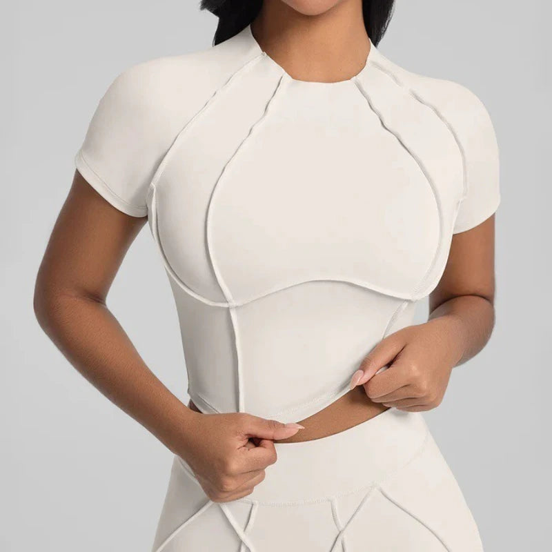 Women Yoga Sport T Shirts Fitness Running Clothes Short Sleeve Yoga Shirt Gym Top Active Wear quick-dry workout tops leggings