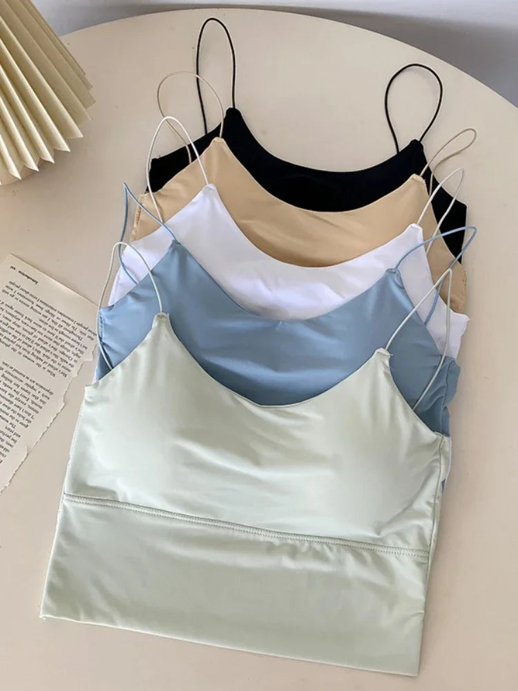 2025 Seamless Breathable Tank Top Women Sport Yoga Bra Sexy Running Gym Vest Womens Underwear Adjustable Shoulder Strap Camisole