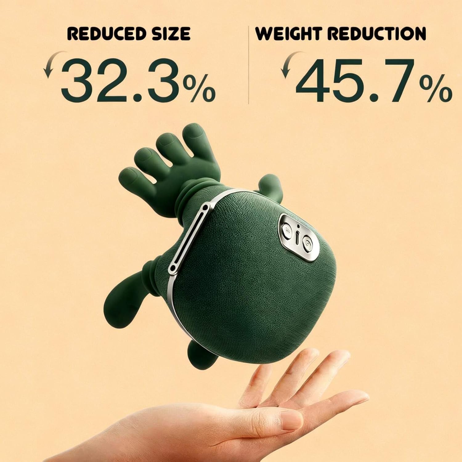 Neck Massager, Portable Bionic Heating Massager, Simulated Hand Design for Shoulder, Neck, Leg, and Back Muscle Relaxation