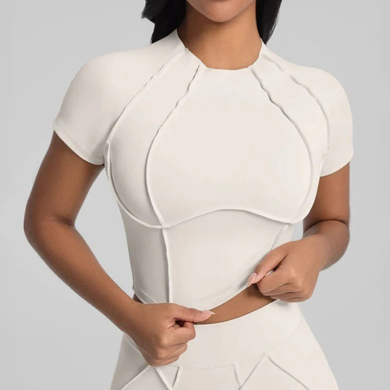 Women Yoga Sport T Shirts Fitness Running Clothes Short Sleeve Yoga Shirt Gym Top Active Wear quick-dry workout tops leggings