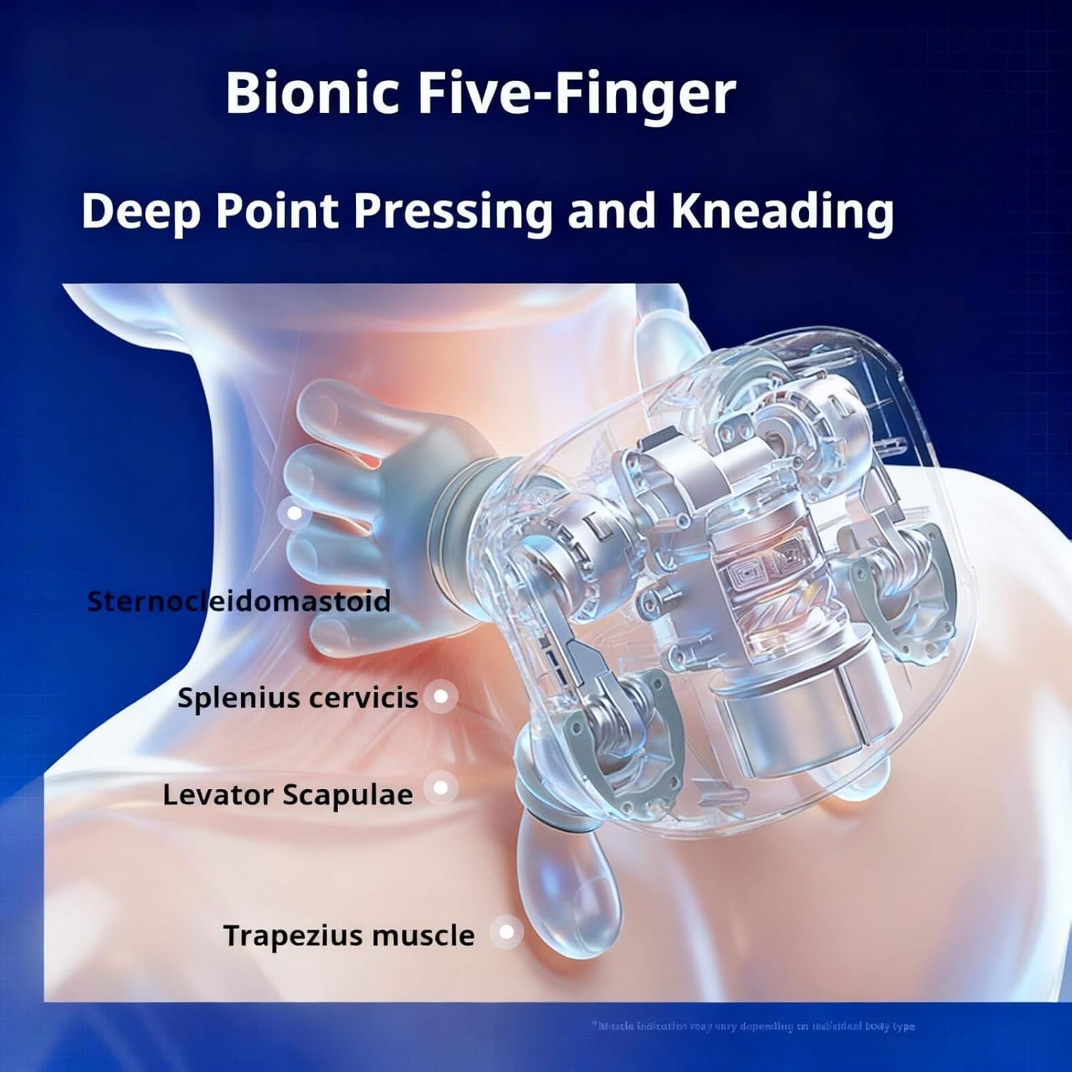 Neck Massager, Portable Bionic Heating Massager, Simulated Hand Design for Shoulder, Neck, Leg, and Back Muscle Relaxation