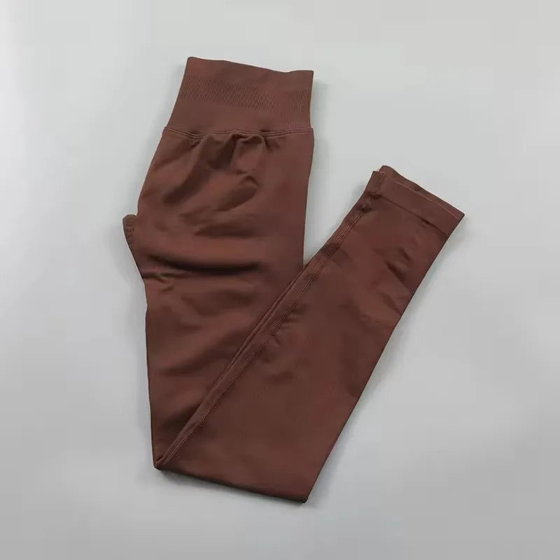 Impact Leggings Women Scrunch Butt Seamless Yoga Pants Workout Gym Leggings Ribbed Low Waist Fitness Butt Lifting Sports Tights