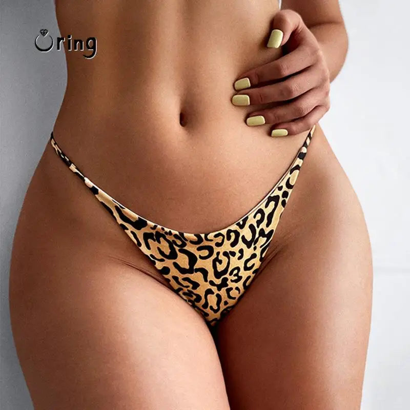 Custom Panties Thong With Name Women Sexy Leopard Customised Lingerie Letter Bikini Personality string Underwear Hotwife Gifts