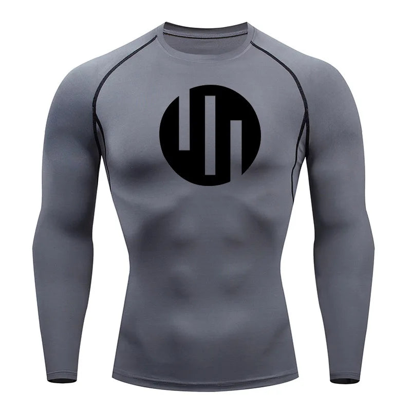Men's Compression Shirts Long Sleeve Workout Gym T-Shirt Running Top Cool Dry Sports Baselayer Undershirts Sun Protection Skin