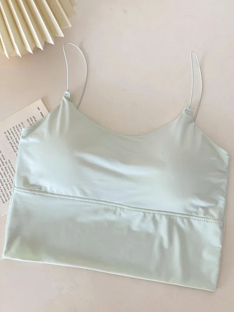 2025 Seamless Breathable Tank Top Women Sport Yoga Bra Sexy Running Gym Vest Womens Underwear Adjustable Shoulder Strap Camisole