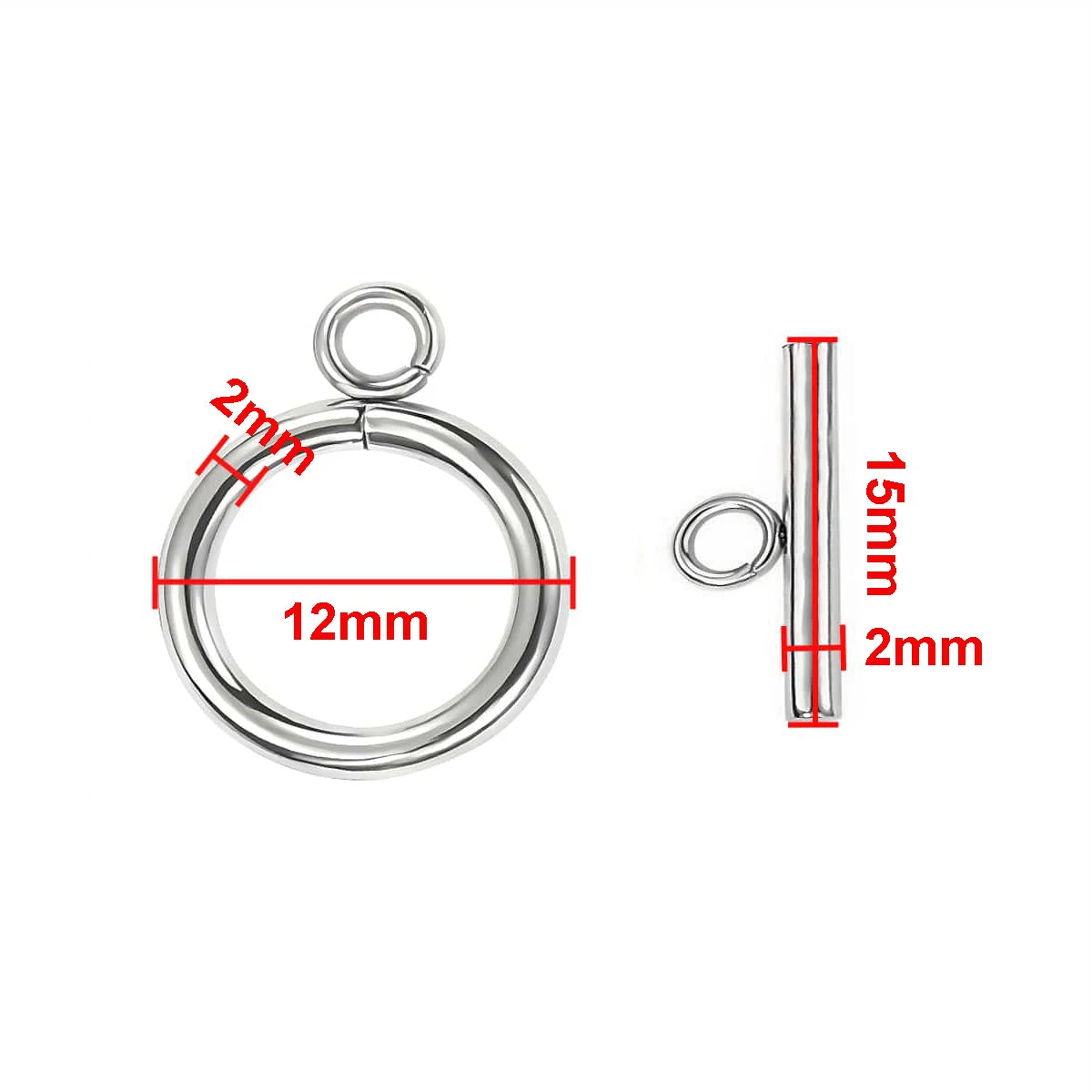 4 Sets Stainless Steel OT Clasp Toggle Clasps 18k Gold for Necklaces Connectors Bracelets Hooks DIY Jewelry Making Accessories