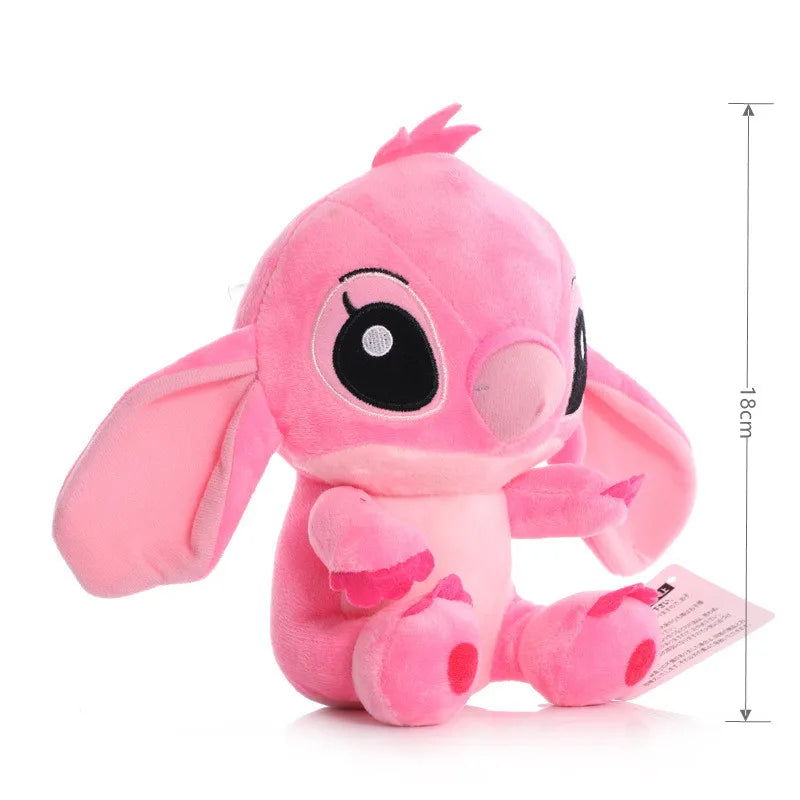 18cm Original Plush Stitch Baby Movie Cartoon Model Doll Children Action Figures Stuffed Toys Pendant Gifts