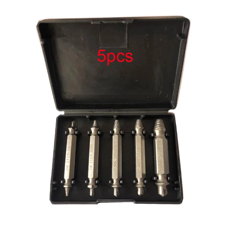 Damaged Screw Extractor Set HSS Drill Bit Stripped Broken Remover Small Easily Quickly Take Out Kit Easy Demolition Power Tools