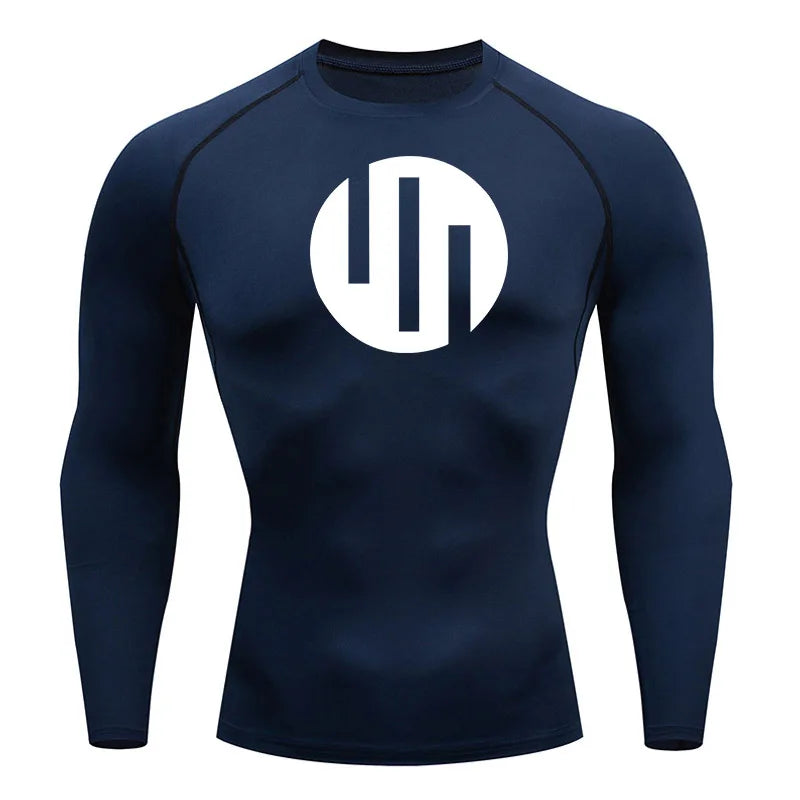Men's Compression Shirts Long Sleeve Workout Gym T-Shirt Running Top Cool Dry Sports Baselayer Undershirts Sun Protection Skin