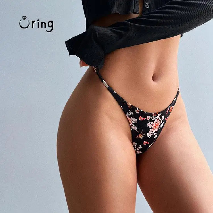 Custom Panties Thong With Name Women Sexy Leopard Customised Lingerie Letter Bikini Personality string Underwear Hotwife Gifts