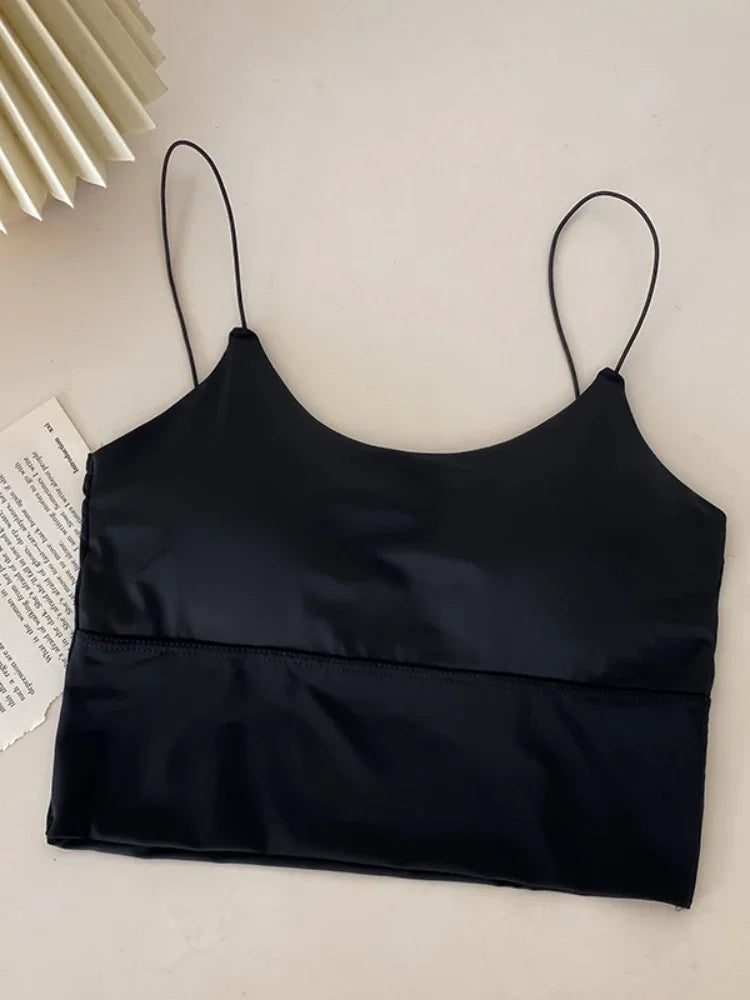 2025 Seamless Breathable Tank Top Women Sport Yoga Bra Sexy Running Gym Vest Womens Underwear Adjustable Shoulder Strap Camisole
