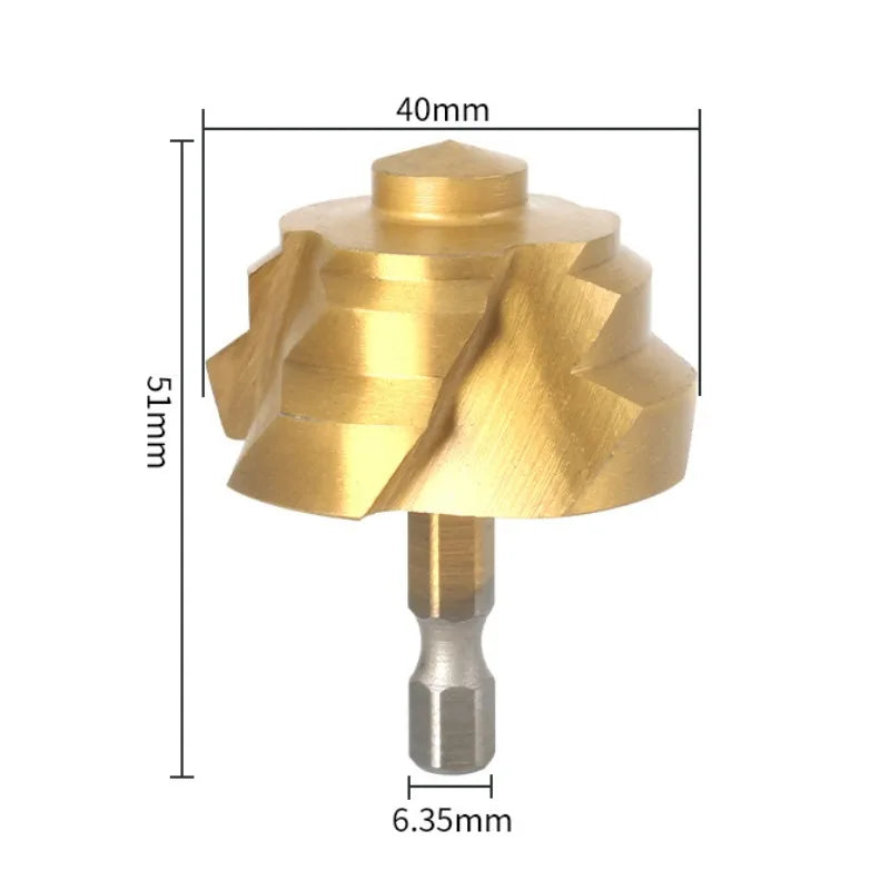 Titanium Plated Lifting Drill New Three Blade PPR Water Pipe Repair Drill Bit Precise Limit Opening Hole Drilling Hydraulic Tool
