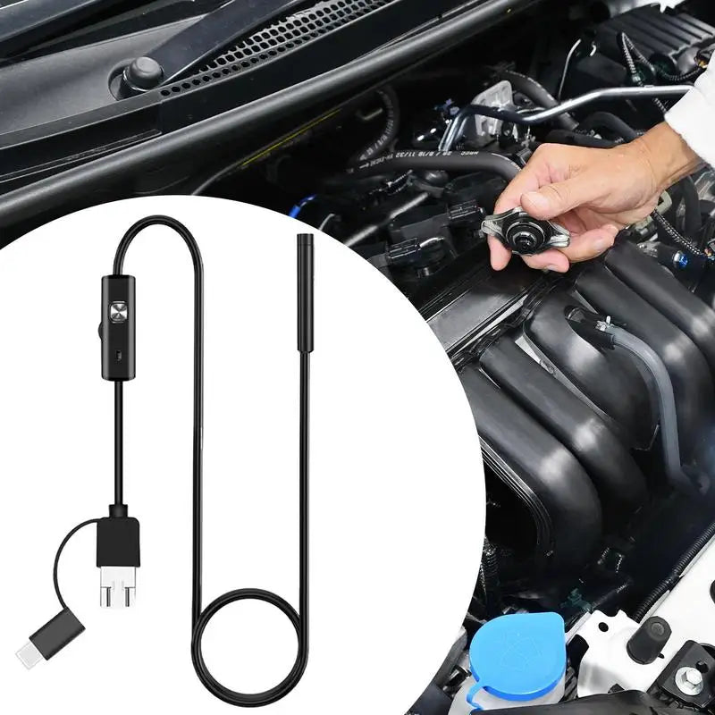 Endoscope Camera With Light Camera Snake IP67 Waterproof USB Borescope Inspection Tool For Car maintenance inspection Plumbing