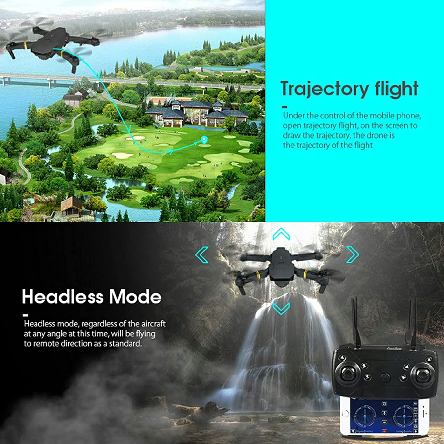 4K Drone with Dual Camera - Foldable FPV Quadcopter